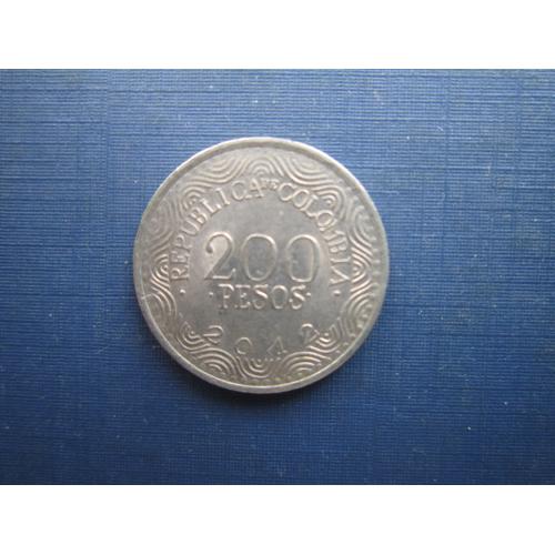 Монета 200 песо Колумбія 2012 фауна птах папуга