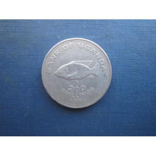 Монета 200 шилінгів Уганда 1998 фауна риба