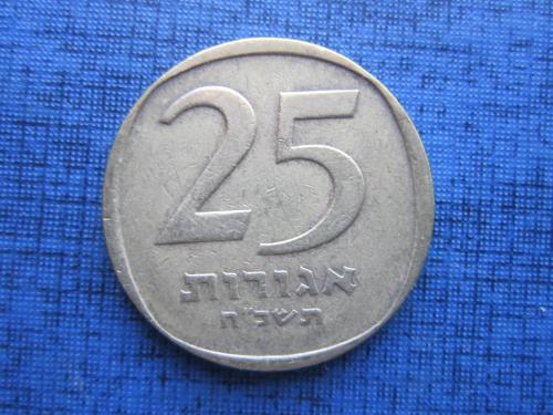 Монета 25 агорот Израиль лира бронза