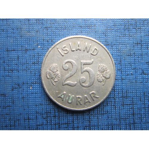 Монета 25 аурар Исландия 1954