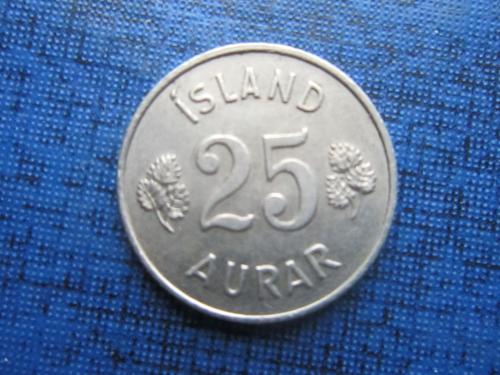 монета 25 аурар Исландия 1957