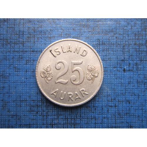 Монета 25 аурар Исландия 1962