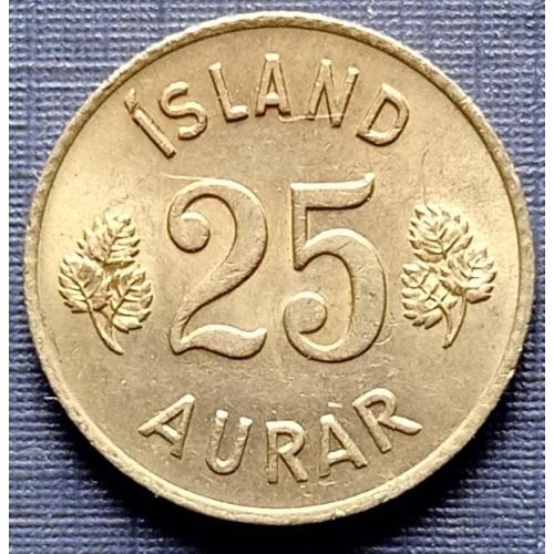 Монета 25 аурар Исландия 1963