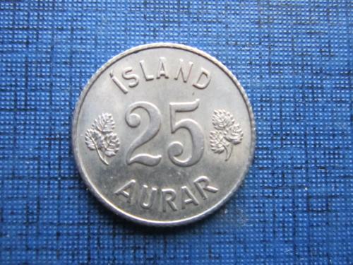 Монета 25 аурар Исландия 1966