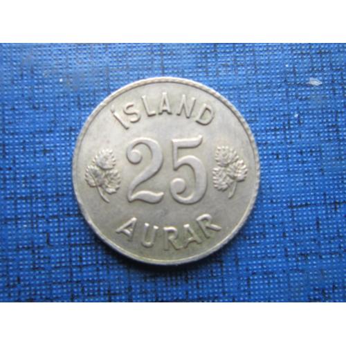 Монета 25 аурар Исландия 1967