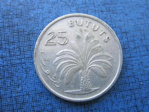 Монета 25 бутут Гамбия 1971 флора