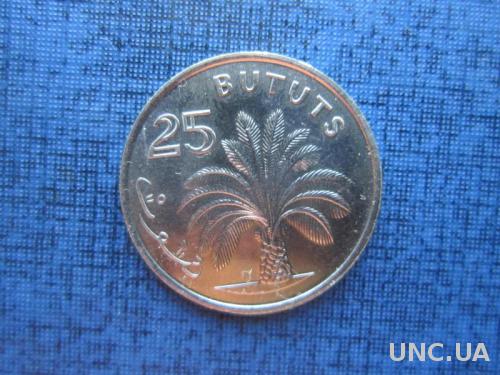 монета 25 бутут Гамбия 1998 пальма
