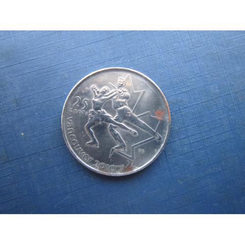 Монета 25 центів Канада 2008 спорт олімпіада фігурне катання