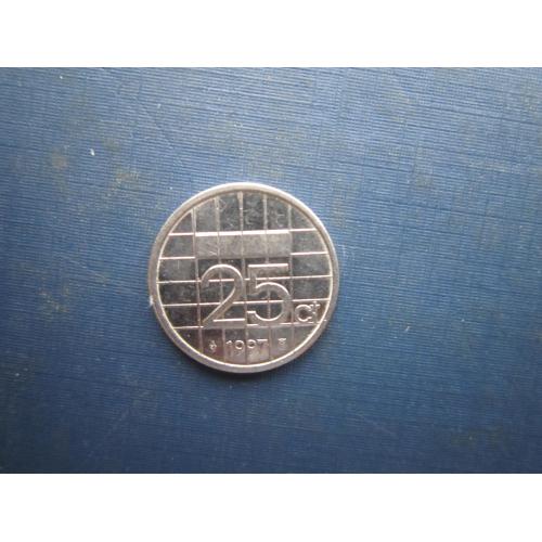 Монета 25 центів Нідерланди 1997