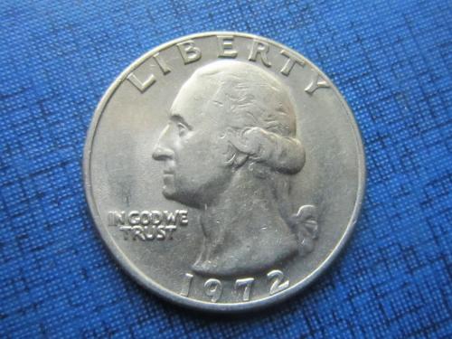 Монета 25 центов квотер США 1972