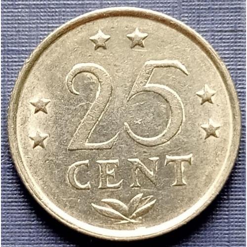 Монета 25 центов Нидерландские Антильские острова Антилы 1981
