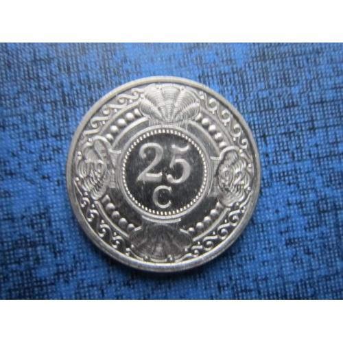 Монета 25 центов Нидерландские Антильские острова Антилы 1992