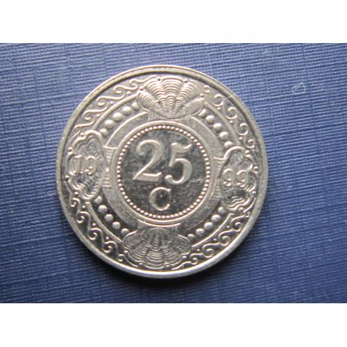 Монета 25 центов Нидерландские Антильские острова Антилы 1999