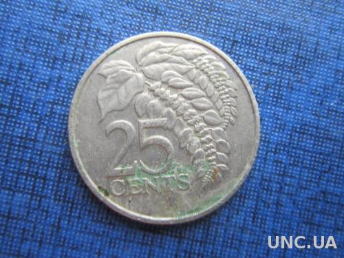 монета 25 центов Тринидад и Тобаго 1983
