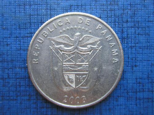 Монета 25 чентезимо Панама 2003 здание кафедрального собора