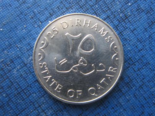 Монета 25 дирхамов Катар 2012 корабль парусник