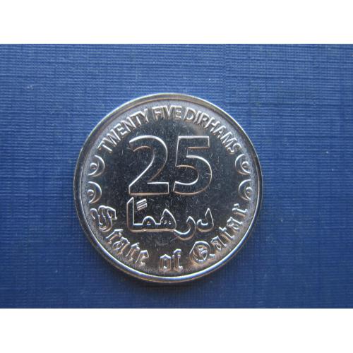 Монета 25 дирхамов Катар 2020 номинал цифры европейские