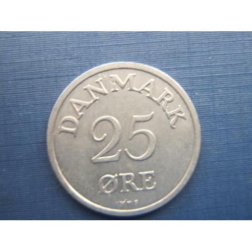 Монета 25 эре Дания 1952