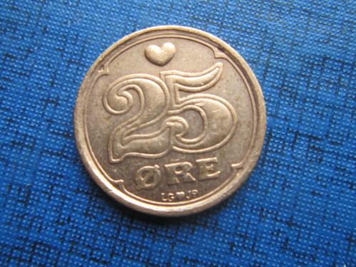 Монета 25 эре Дания 1990