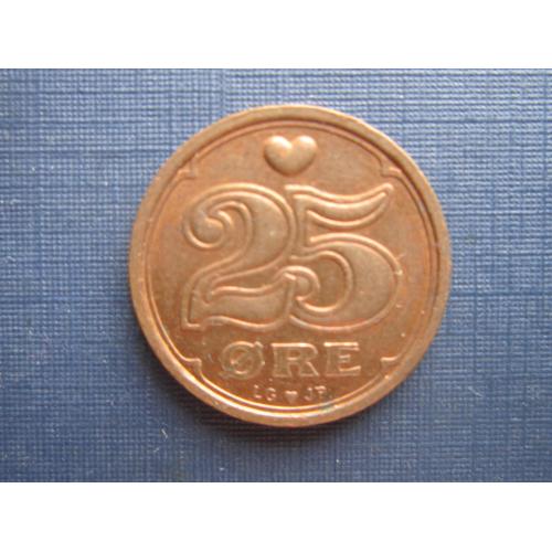Монета 25 эре Дания 1998