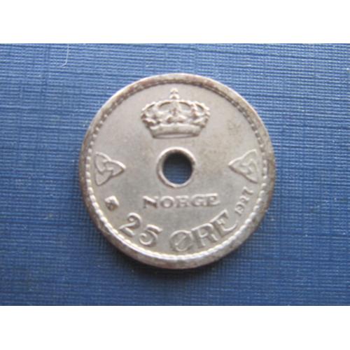 Монета 25 эре Норвегия 1927