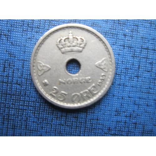 Монета 25 эре Норвегия 1939