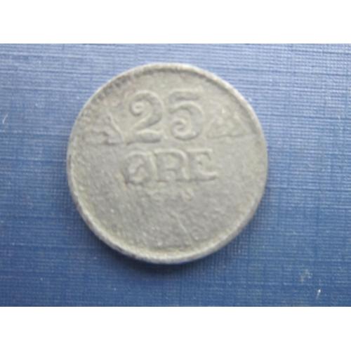 Монета 25 эре Норвегия 1943 цинк оккупация