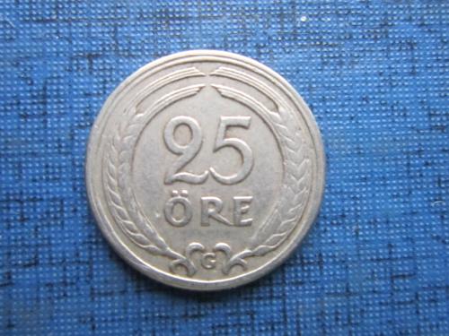 Монета 25 эре Швеция 1940