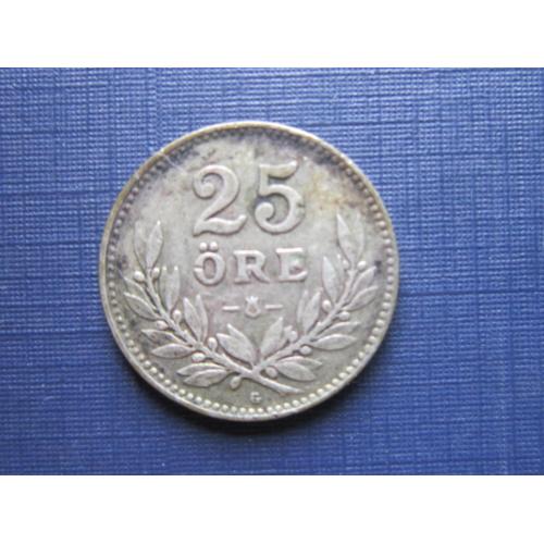 Монета 25 эре Швеция 1941 серебро