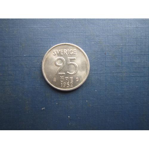 Монета 25 ере Швеція 1952 срібло