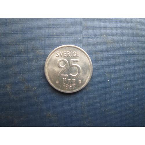 Монета 25 ере Швеція 1957 срібло
