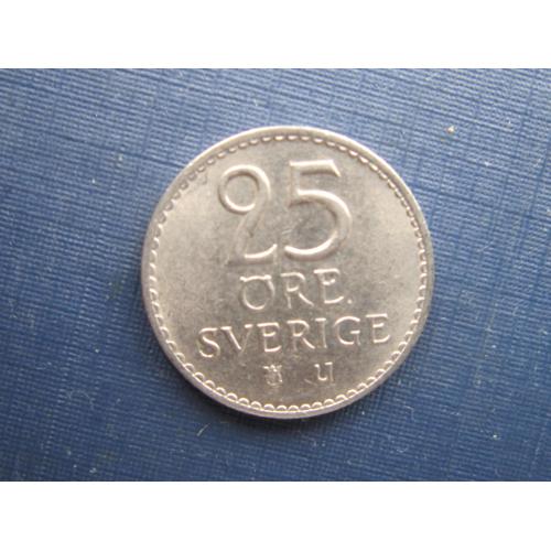 Монета 25 эре Швеция 1968