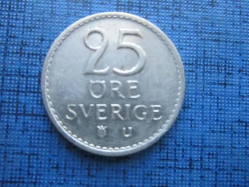 Монета 25 эре Швеция 1970