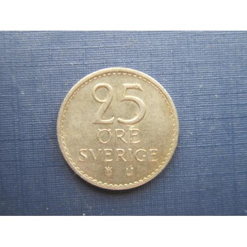 Монета 25 эре Швеция 1972
