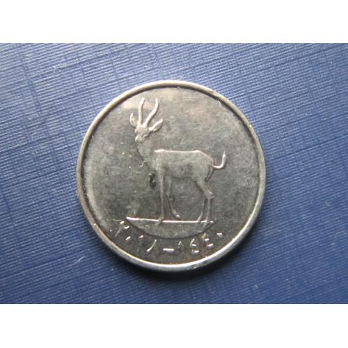 Монета 25 филс ОАЭ Эмираты 2018 фауна косуля