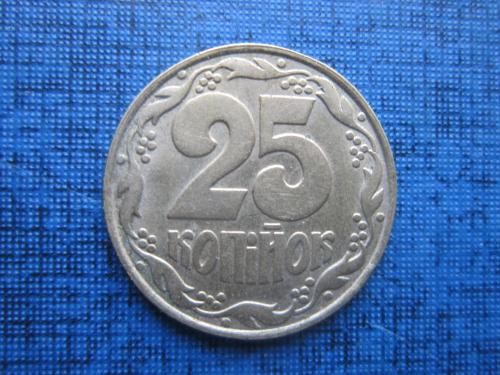 Монета 25 копеек Украина 1992 штамп 11ААв