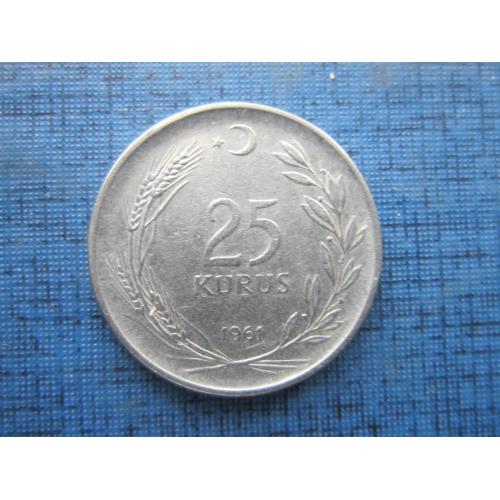 Монета 25 куруш Турция 1961