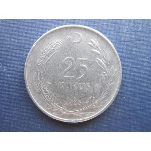 Монета 25 куруш Турция 1964