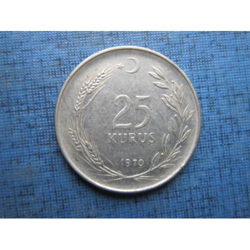 Монета 25 куруш Турция 1970