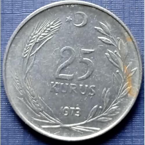 Монета 25 куруш Турция 1973
