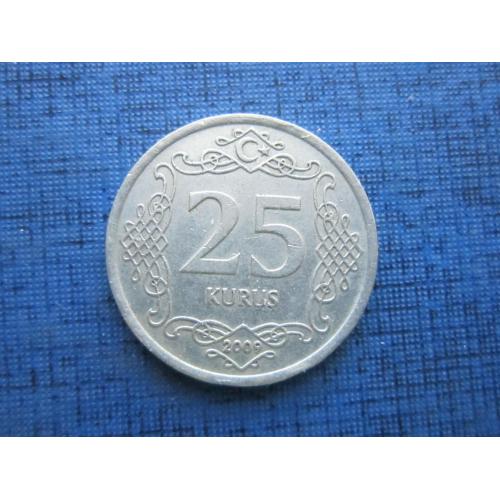 Монета 25 куруш Турция 2009