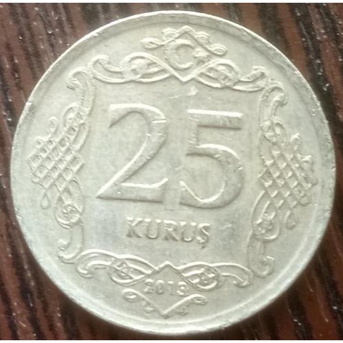 Монета 25 куруш Турция  2013