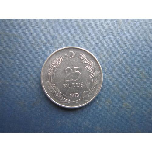 Монета 25 куруш Туреччина 1973