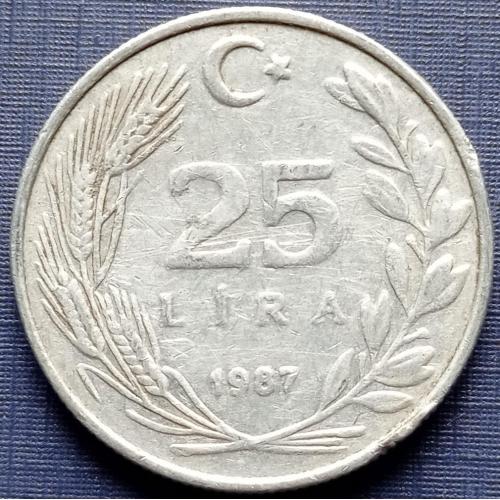 Монета 25 лир Турция 1987
