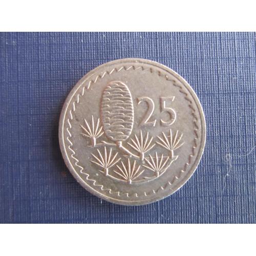 Монета 25 милс Кипр 1974 флора кедр
