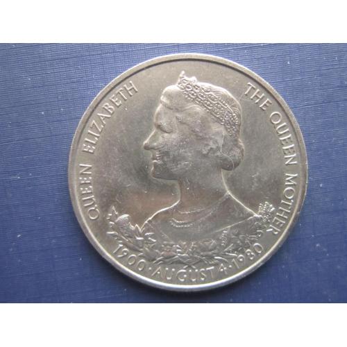 Монета 25 пенсов 1 крона Гернси Великобритания 1980