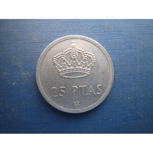Монета 25 песет Испания 1975 (1980 в звезде)