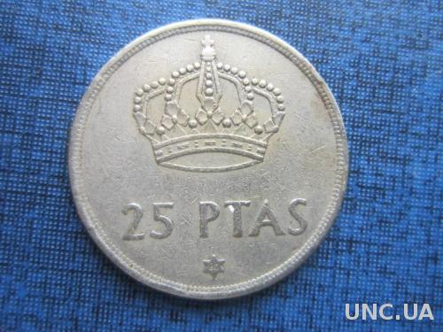 монета 25 песет Испания 1975
