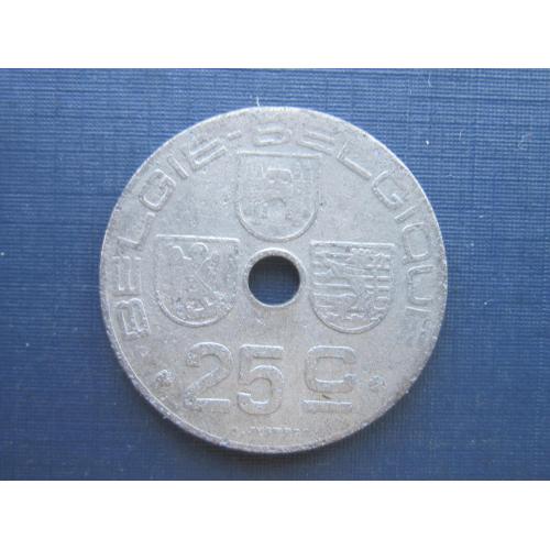 Монета 25 сантимов Бельгия 1943 Belgie-Belgique цинк оккупация