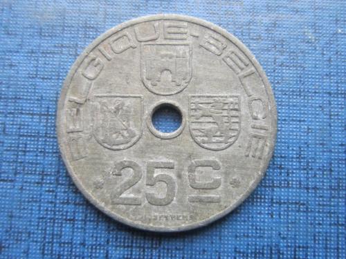 монета 25 сантимов Бельгия 1943 цинк оккупация